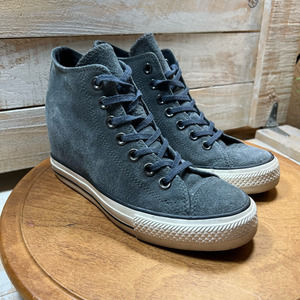 Converse CT All Star Womens Lux Wedge Sneakers Shoes Gray 550670C Lace Up 7 M